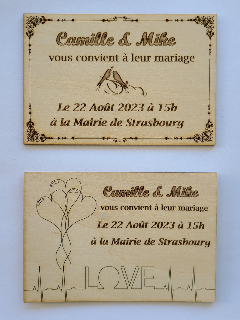 Invitation de Mariage - Rectangle