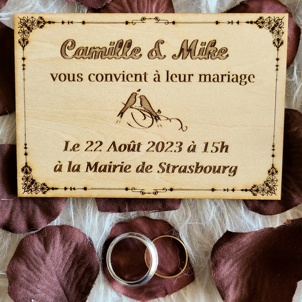 Invitation de Mariage - Rectangle