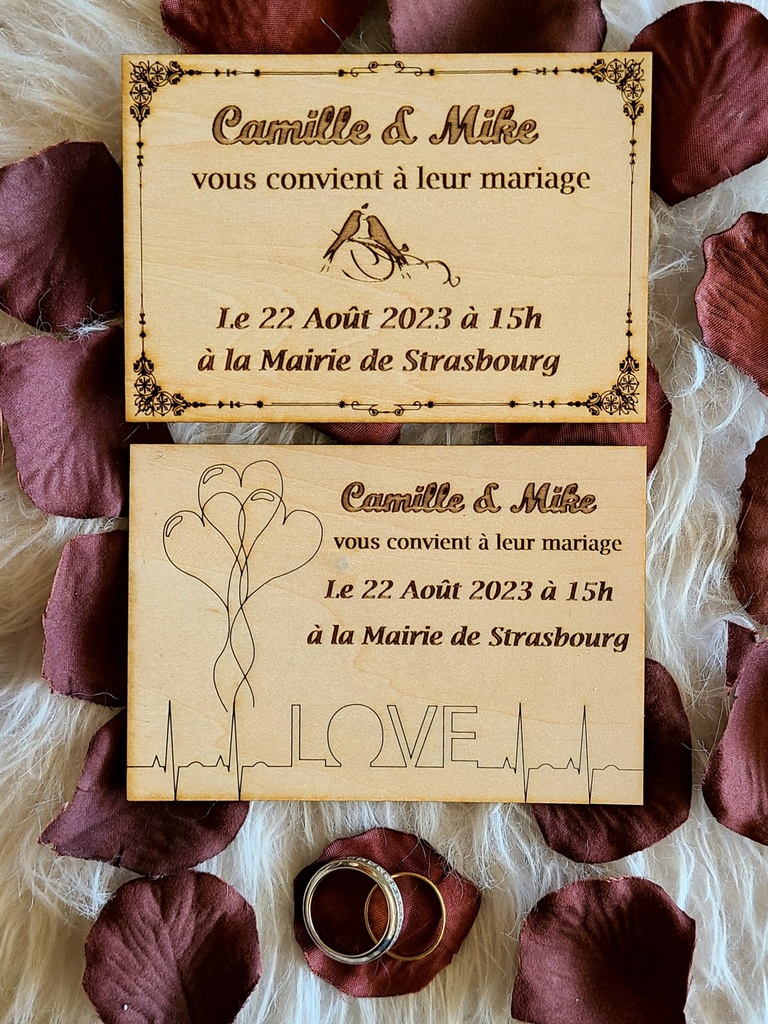 Invitation de Mariage - Rectangle